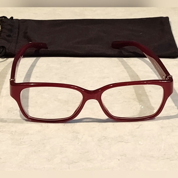 TORY BURCH TY2025 BURGUNDY ACETATE CATS EYE DESIGNER GLASSES 1080 53▪︎14/135 - Picture 8 of 15
